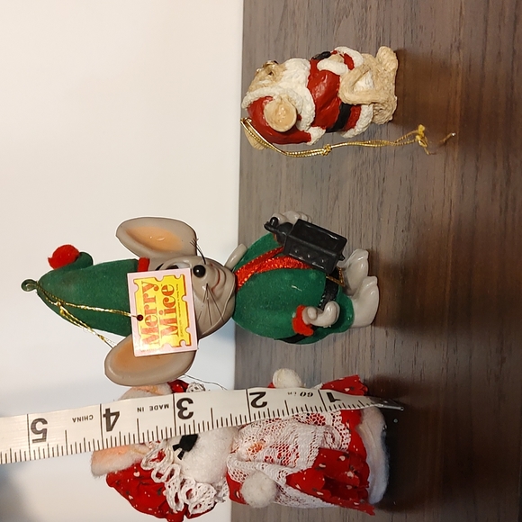 Merry Mice Mouse Christmas Tree Ornaments Vintage - Picture 9 of 10